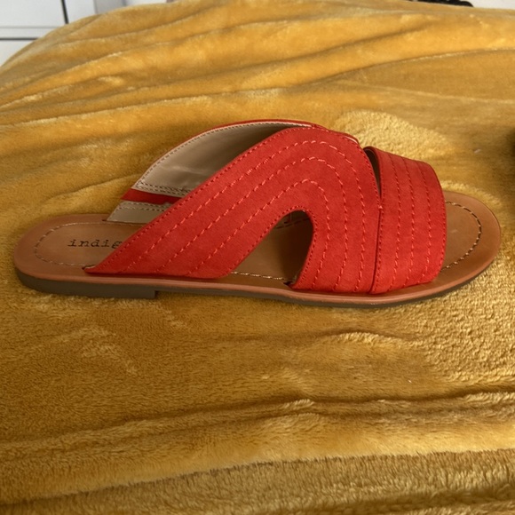 New women’s sandals burnt orange vintage design in 8M - Picture 4 of 6